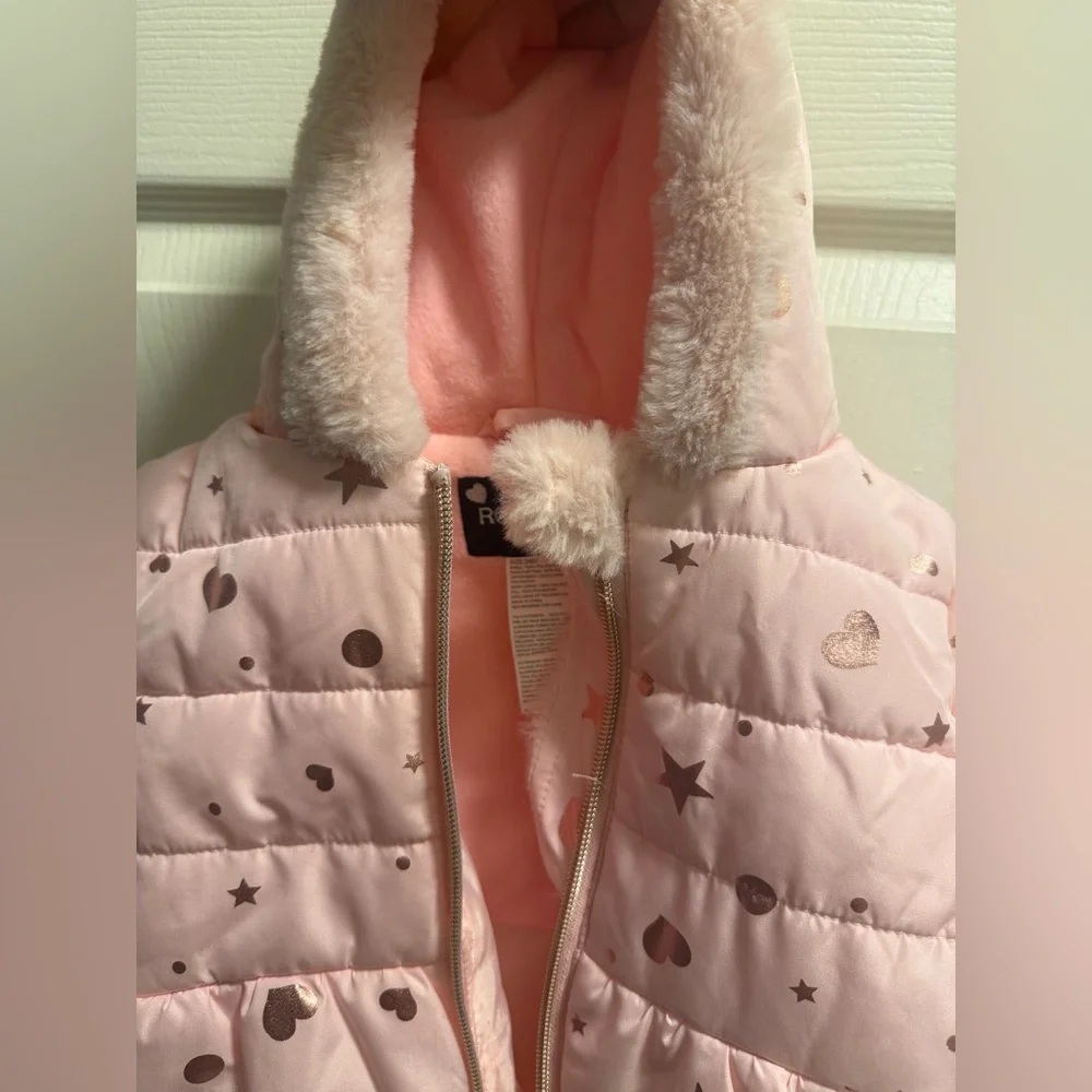 Rothschild Pink Baby Pram Snowsuit with Star Design - NWT - Size 3/6M - Picture 6 of 7